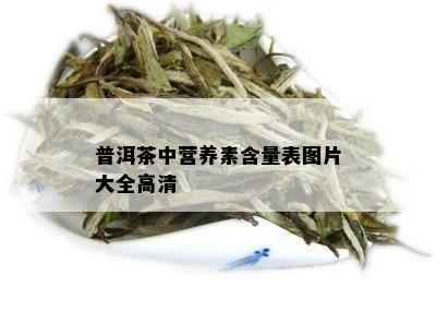 普洱茶中营养素含量表图片大全高清