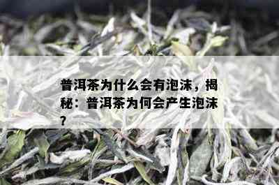 普洱茶为什么会有泡沫，揭秘：普洱茶为何会产生泡沫？