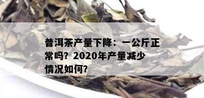 普洱茶产量下降：一公斤正常吗？2020年产量减少情况如何？