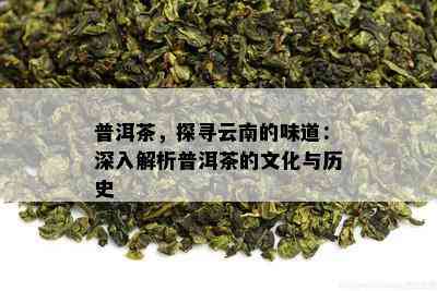 普洱茶，探寻云南的味道：深入解析普洱茶的文化与历史