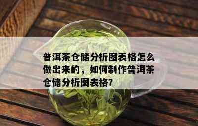 普洱茶仓储分析图表格怎么做出来的，如何制作普洱茶仓储分析图表格？