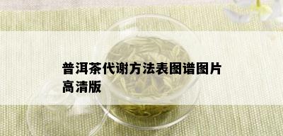 普洱茶代谢方法表图谱图片高清版