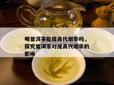 喝普洱茶能提高代谢率吗，探究普洱茶对提高代谢率的影响