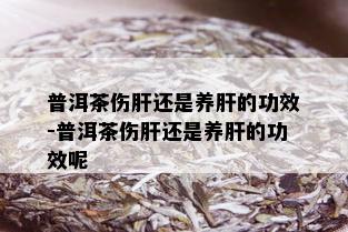 普洱茶伤肝还是养肝的功效-普洱茶伤肝还是养肝的功效呢