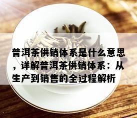 普洱茶供销体系是什么意思，详解普洱茶供销体系：从生产到销售的全过程解析