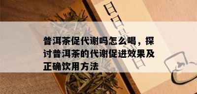 普洱茶促代谢吗怎么喝，探讨普洱茶的代谢促进效果及正确饮用方法