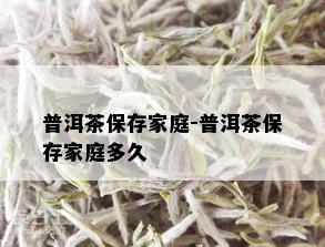 普洱茶保存家庭-普洱茶保存家庭多久