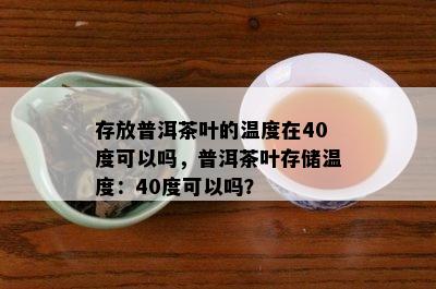 存放普洱茶叶的温度在40度可以吗，普洱茶叶存储温度：40度可以吗？