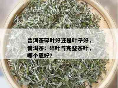 普洱茶碎叶好还是叶子好，普洱茶：碎叶与完整茶叶，哪个更好？