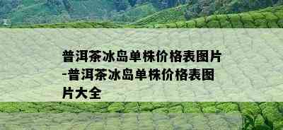 普洱茶冰岛单株价格表图片-普洱茶冰岛单株价格表图片大全