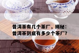 普洱茶有几个茶厂，揭秘：普洱茶到底有多少个茶厂？