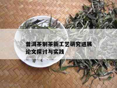 普洱茶制茶新工艺研究进展论文探讨与实践