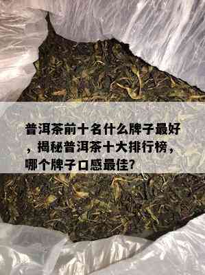 普洱茶前十名什么牌子更好，揭秘普洱茶十大排行榜，哪个牌子口感更佳？