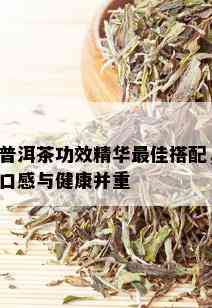 普洱茶功效精华更佳搭配，口感与健康并重