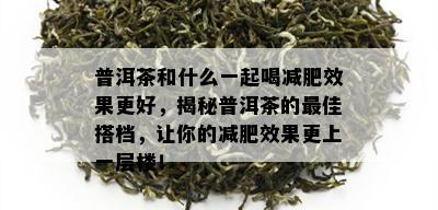 普洱茶和什么一起喝减肥效果更好，揭秘普洱茶的更佳搭档，让你的减肥效果更上一层楼！