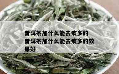 普洱茶加什么能去痰多的-普洱茶加什么能去痰多的效果好