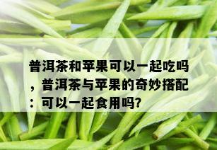 普洱茶和苹果可以一起吃吗，普洱茶与苹果的奇妙搭配：可以一起食用吗？