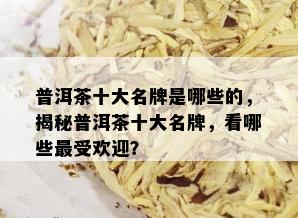 普洱茶十大名牌是哪些的，揭秘普洱茶十大名牌，看哪些更受欢迎？