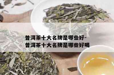 普洱茶十大名牌是哪些好-普洱茶十大名牌是哪些好喝