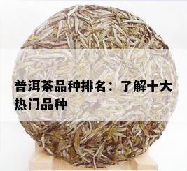 普洱茶品种排名：了解十大热门品种