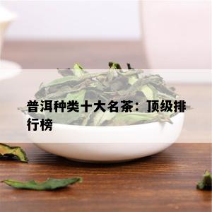 普洱种类十大名茶：顶级排行榜