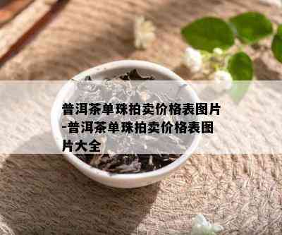 普洱茶单珠拍卖价格表图片-普洱茶单珠拍卖价格表图片大全