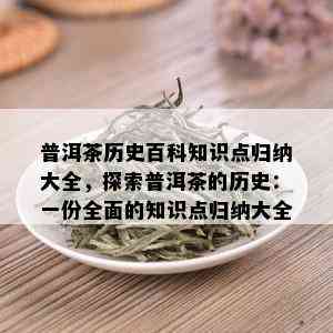 普洱茶历史百科知识点归纳大全，探索普洱茶的历史：一份全面的知识点归纳大全