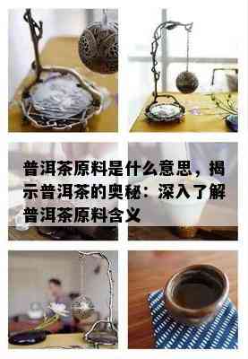 普洱茶原料是什么意思，揭示普洱茶的奥秘：深入了解普洱茶原料含义