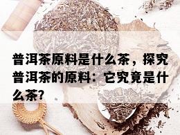 普洱茶原料是什么茶，探究普洱茶的原料：它究竟是什么茶？