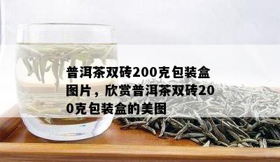 普洱茶双砖200克包装盒图片，欣赏普洱茶双砖200克包装盒的美图