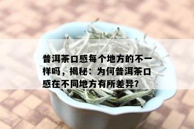 普洱茶口感每个地方的不一样吗，揭秘：为何普洱茶口感在不同地方有所差异？