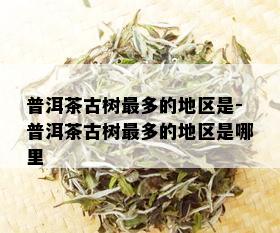 普洱茶古树最多的地区是-普洱茶古树最多的地区是哪里