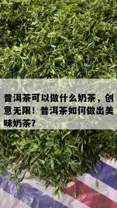 普洱茶可以做什么奶茶，创意无限！普洱茶如何做出美味奶茶？