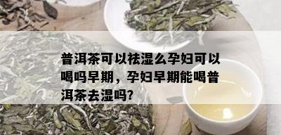 普洱茶可以祛湿么孕妇可以喝吗早期，孕妇早期能喝普洱茶去湿吗？