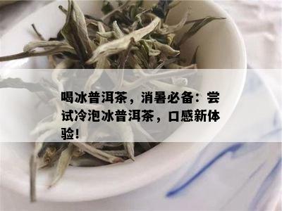 喝冰普洱茶，消暑必备：尝试冷泡冰普洱茶，口感新体验！