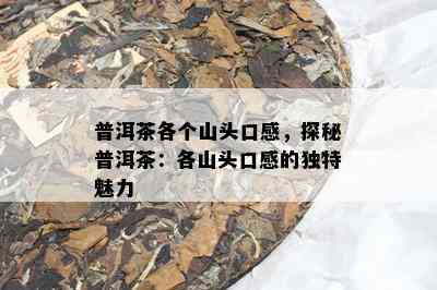 普洱茶各个山头口感，探秘普洱茶：各山头口感的独特魅力