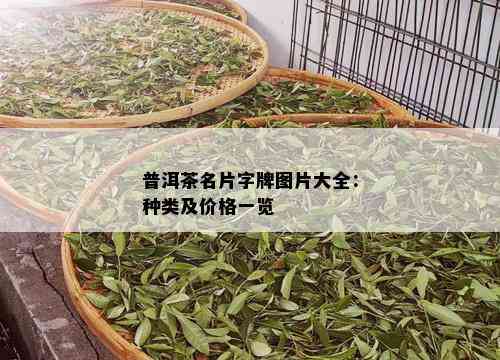 普洱茶名片字牌图片大全：种类及价格一览