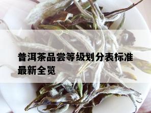 普洱茶品尝等级划分表标准最新全览