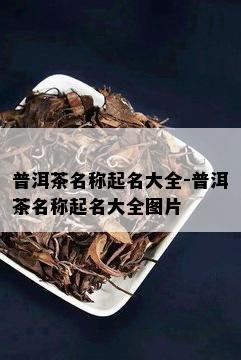 普洱茶名称起名大全-普洱茶名称起名大全图片