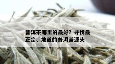 普洱茶哪里的更好？寻找最正宗、地道的普洱茶源头