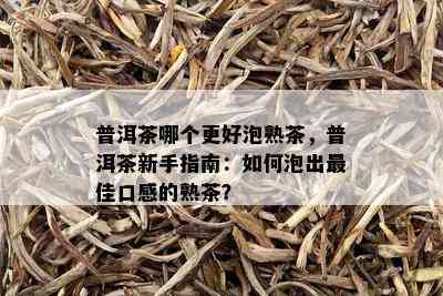 普洱茶哪个更好泡熟茶，普洱茶新手指南：如何泡出更佳口感的熟茶？