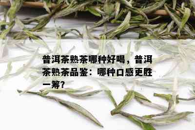 普洱茶熟茶哪种好喝，普洱茶熟茶品鉴：哪种口感更胜一筹？