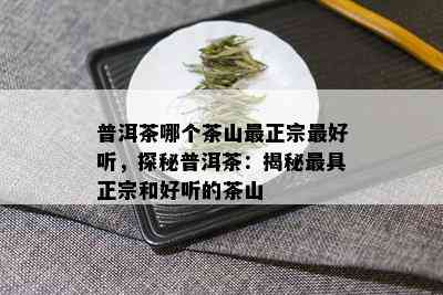 普洱茶哪个茶山最正宗更好听，探秘普洱茶：揭秘更具正宗和好听的茶山