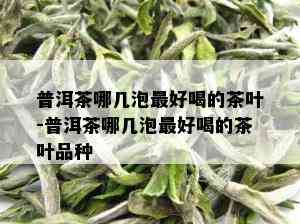 普洱茶哪几泡更好喝的茶叶-普洱茶哪几泡更好喝的茶叶品种