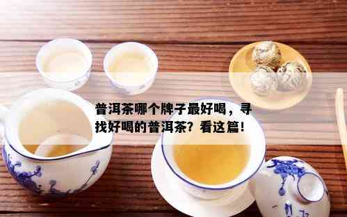 普洱茶哪个牌子更好喝，寻找好喝的普洱茶？看这篇！