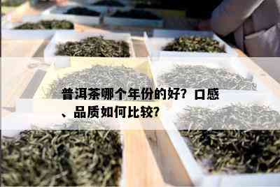 普洱茶哪个年份的好？口感、品质如何比较？