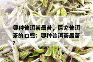 哪种普洱茶最苦，探究普洱茶的口感：哪种普洱茶最苦？