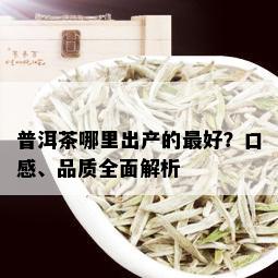 普洱茶哪里出产的更好？口感、品质全面解析