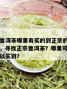 普洱茶哪里有买的到正宗的，寻找正宗普洱茶？哪里可以买到？