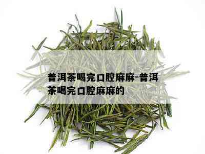 普洱茶喝完口腔麻麻-普洱茶喝完口腔麻麻的